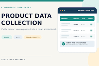 collect ecommerce product data