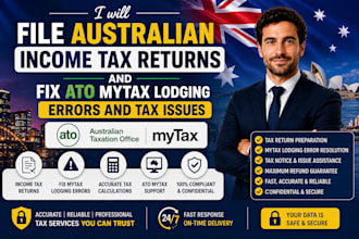 do australian income tax returns and fix ato mytax lodging errors and tax issues