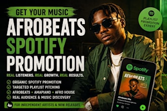 promote your afrobeats song viral organic spotify playlist promotion