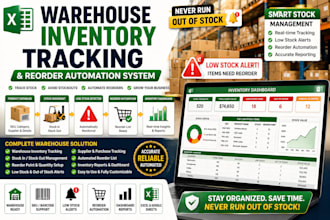 build an excel warehouse inventory tracker with reorder alerts