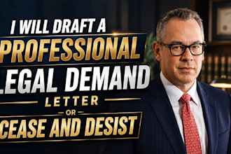 draft a professional legal demand letter or cease and desist