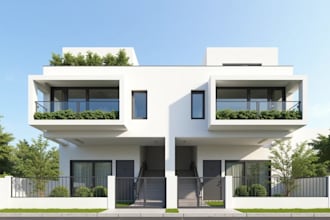 renovate duplex house exterior,contemporary interior, front elevation,cgi render