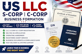 register us llc, c corp,s corp, llc registration, llc creation, wyoming llc