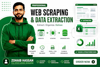 do web scraping, data extraction and web automation