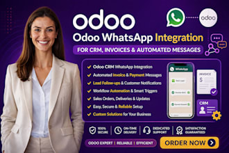 setup odoo whatsapp integration for CRM, invoices and automated messages