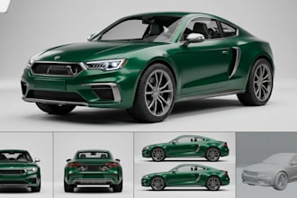 make a custom 3d car model, animation, rigging  for game unity and unreal engine