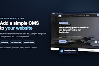 add a simple cms to your existing website