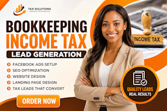 generate income tax leads tax preparation tax return tax planning leads