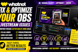 fix and optimize your whatnot obs livestream issues