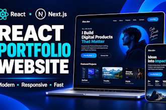 build a professional react or nextjs portfolio website