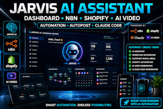 setup jarvis ai assistant dashboard autopost shopify ai video n8n claude code