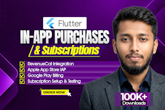 integrate flutter in app purchases subscriptions using revenuecat