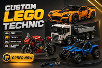 design custom lego technic cars trucks motorcycles and detailed 3d vehicle mocs