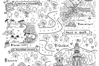draw hand drawn wayfinding maps for parks, campuses, resorts and public spaces