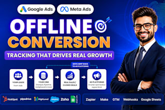 setup google ads and facebook ads offline conversion tracking with zapier,gclid