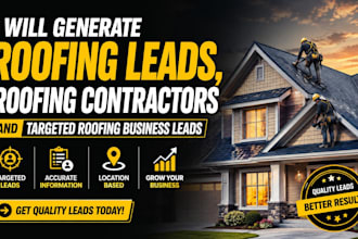 generate roofing leads, roofing contractors and targeted roofing business leads