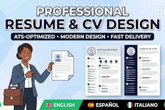 design, write, and review a professional ats resume or CV