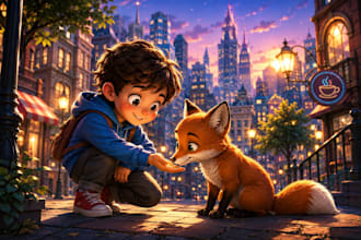 illustrate children book, story book, 2d or 3d illustration,