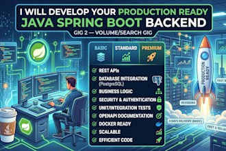 develop a production ready java spring boot backend
