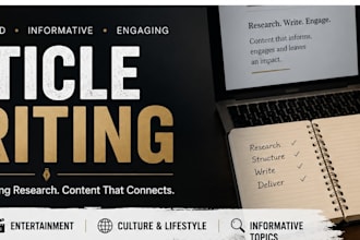 write informative and engaging articles for your website