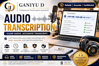 provide accurate audio transcription and audio to text