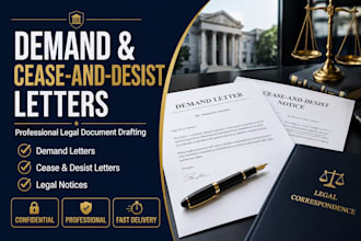 draft a professional demand letter or cease and desist letter