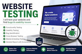 professionally test your website for bug usability issues