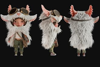 model, groom, and rig detailed 3d fantasy characters