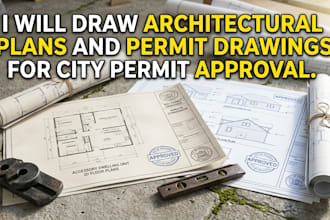 draw architectural plans and permit drawings for city permit approval