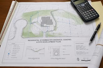 design residential stormwater drainage, grading and site development plan
