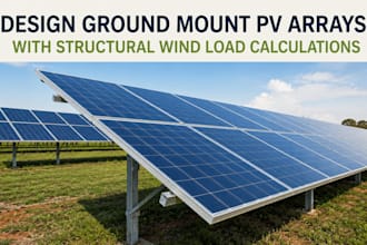 design ground mount pv arrays with structural wind load calculations