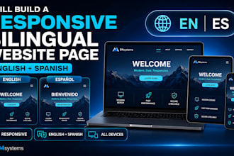 build a responsive bilingual website page