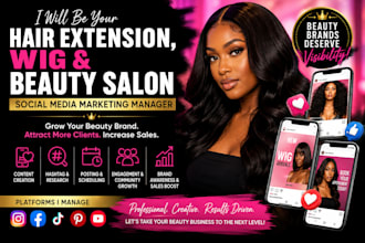 be your hair extension, beauty salon and wig social media marketing manager