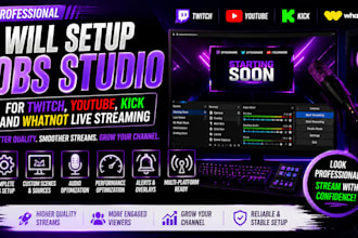 setup obs studio for twitch youtube kick and whatnot live streaming