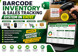 create a barcode inventory and sales tracking system in excel
