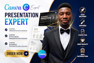 canva business presentation design,canva pitch deck design,canva resume design