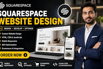 design and develop a custom squarespace website