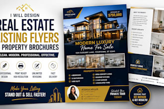 design real estate listing flyers and property brochures