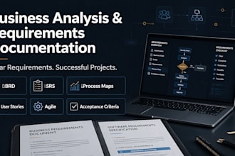 write professional business requirements documents userstories and process maps