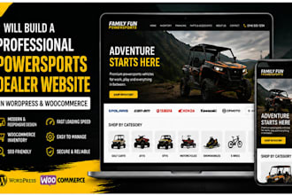 build a premium  woocommerce powersports dealer website