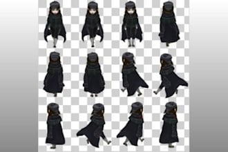 do pixel art character spritesheet animation for 2d indie rpg games