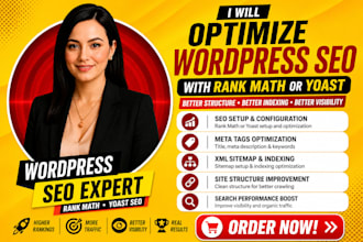 optimize wordpress SEO with rank math or yoast