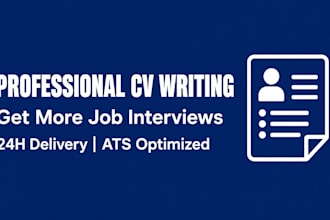 write a professional CV,resume and cover letter for jobs