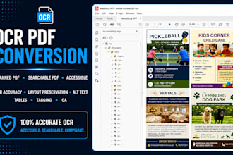 convert scanned PDF to accessible searchable PDF with ocr