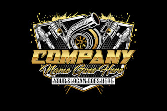 make a premium automotive logo for your car brand