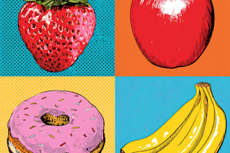 a food pop art illustration or pop for you