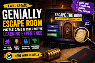 create a genially escape room, puzzle game or interactive learning game