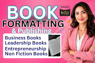do business book formatting for amazon kdp book publishing, leadership, sales