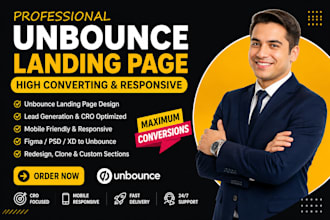 design a high converting and responsive unbounce landing page