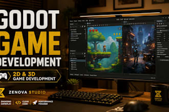 develop your 2d or 3d game in godot